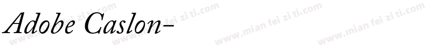 Adobe Caslon字体转换